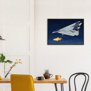 Thijs Postma - Poster - Grumman F-14 Tomcat Shooting Down A MiG-23 - Metal Frame