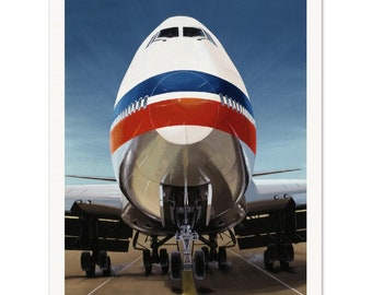 Thijs Postma - Poster - Boing 747 Jumbo Jet Landung