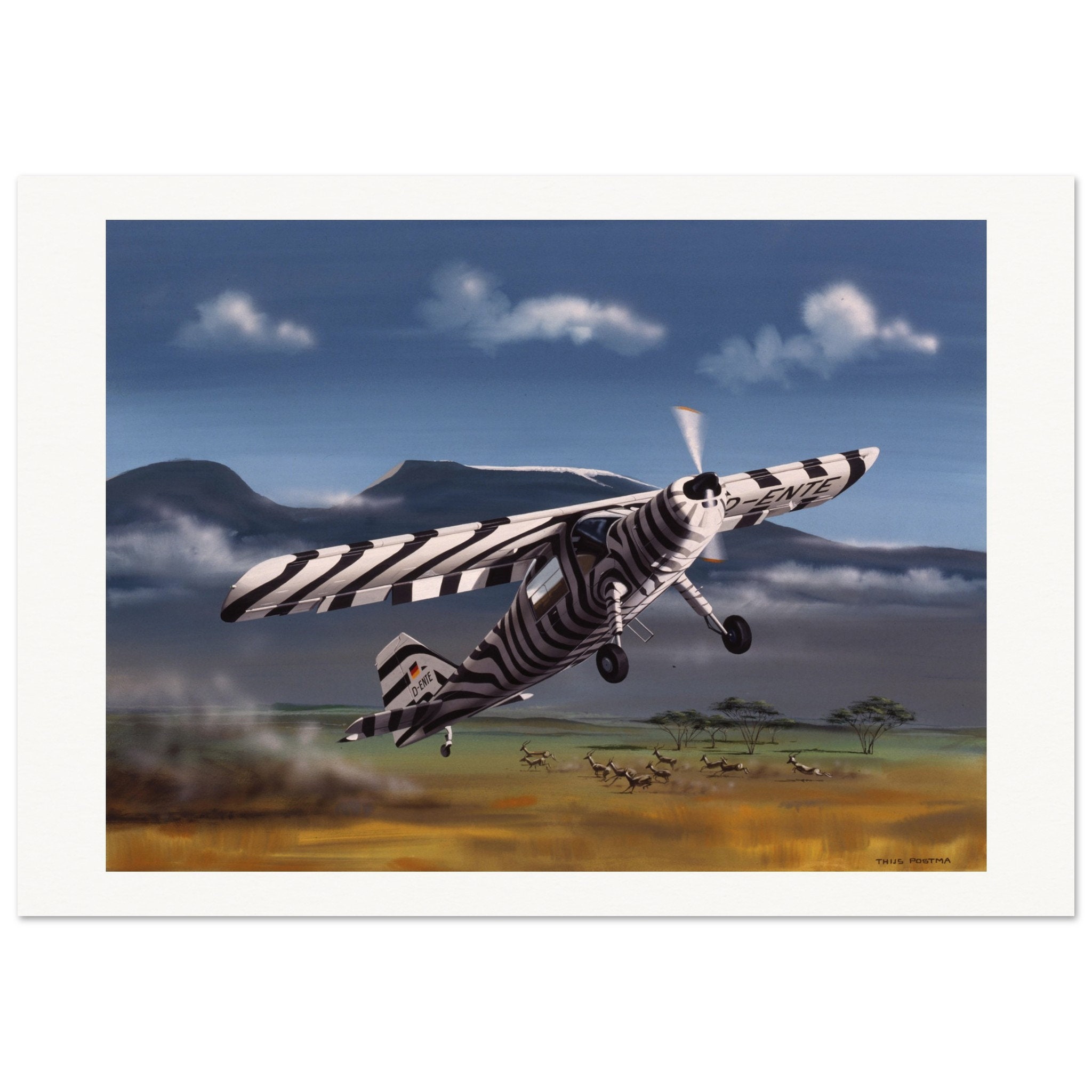Thijs Postma - Poster - Dornier Do 27 Grzimek Serengeti - Etsy