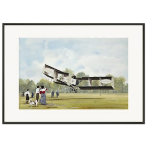 Thijs Postma - Poster - Santos-Dumont 14-bis First Flight Over Europe - Metal Frame