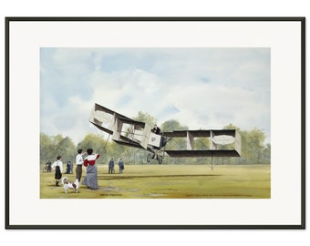 Thijs Postma - Poster - Santos-Dumont 14-bis First Flight Over Europe - Metal Frame