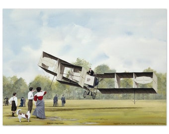 Thijs Postma - Poster - Santos-Dumont 14-bis First Flight Over Europe