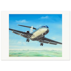 Thijs Postma - Poster - Fokker 100 KLM PH-KZK