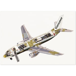 Thijs Postma - Poster - Boeing 737-300 Transavia Cutaway