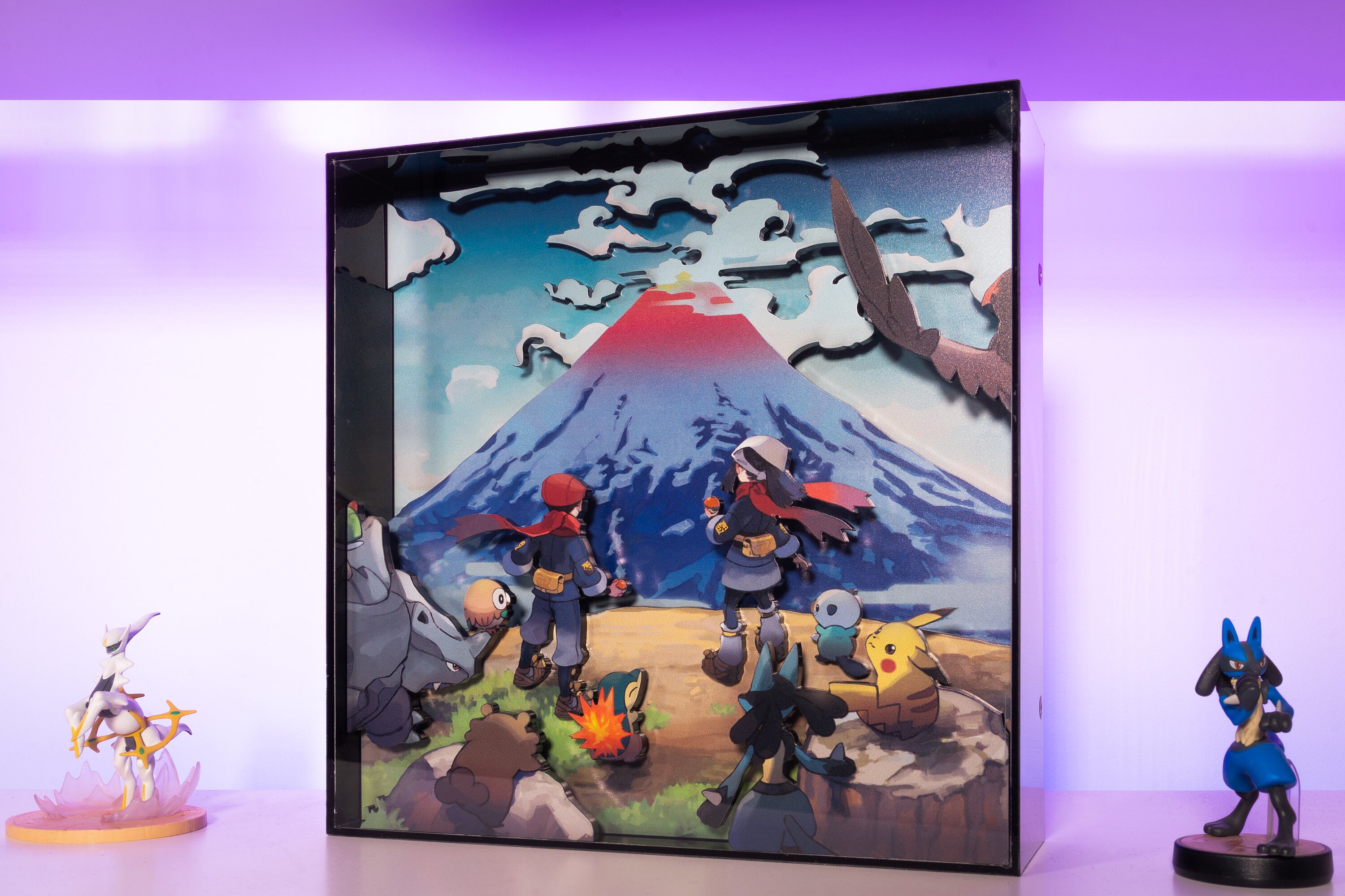 Frame 25 X 25 Picture Diorama Nintendo Pok mon Arceus In Plexiglas 3D frame-25-x-25-picture-diorama-nintendo-pok-mon-arceus-in-plexiglas-3d