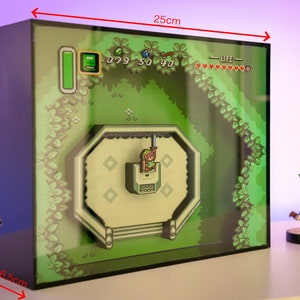 Picture Frame Diorama Shadowbox Nintendo Zelda: a Link to the past in Plexiglas - 3D Design - Videogame Fine Art