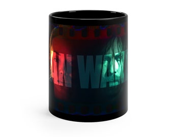 Alan Wake 2 11oz Ceramic Mug, Alan and Anderson Saga Cover on Black Background, for Alan Wake Saga Lovers