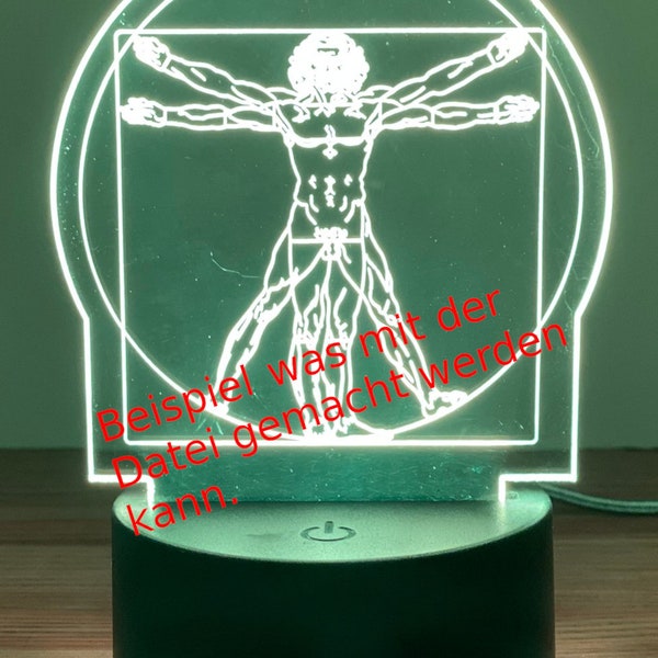 Vitruvianischer Mensch (The vitruvian man). Vektor dxf, eps, svg, für CNC, Laser, Vektordatei, digitale Vektorgrafiken,Laser-Datei, CNC,