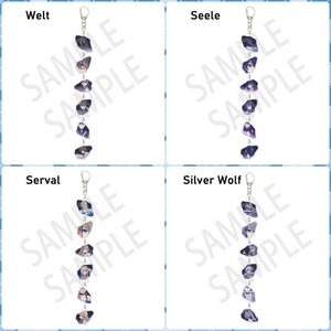 Honkai: Star Rail Acrylic Keychains With Multiple Charms of Arlam, Asta, Himeko, Herta, Dan Heng, March 7th, Kafka, Clara image 7