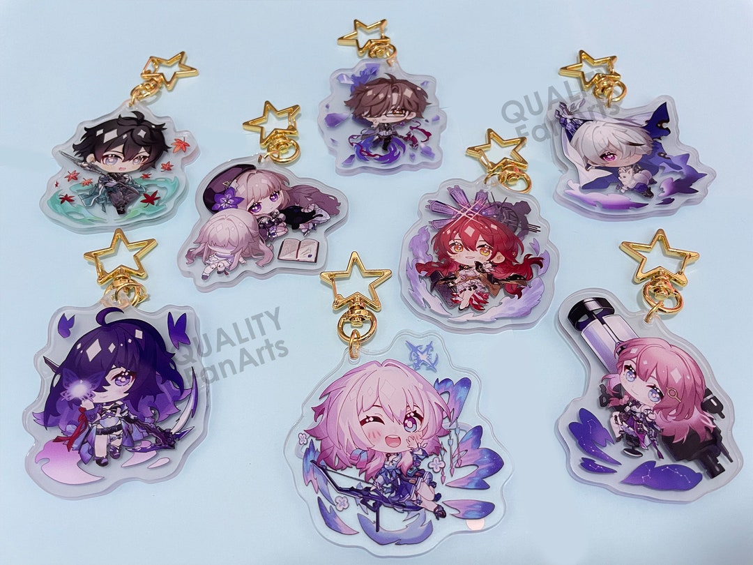 Honkai: Star Rail Acrylic Keychainof All Charactors, Star Rail Chibi ...