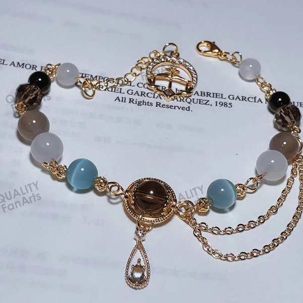 Tears of Themis Artem Bracelet, Custom Tears of Themis Gemstone Bracelet Length Adjustable, Tears of Themis Artem Wing Jewelry Gift