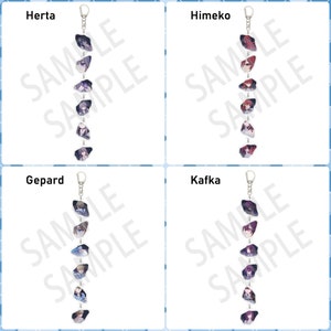 Honkai: Star Rail Acrylic Keychains With Multiple Charms of Arlam, Asta, Himeko, Herta, Dan Heng, March 7th, Kafka, Clara image 5