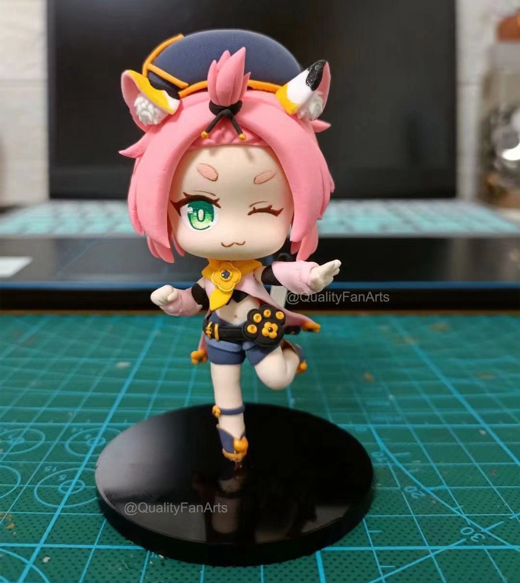 Genshin Impact Diona Clay Figurine Polymer Clay Figure of Etsy