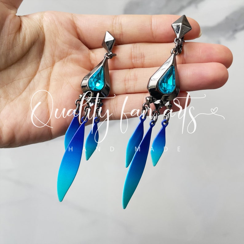 Pre-Order Honkai: Star Rail Aventurine Earring Pushback / Clip On * Single One / A Pair, Aventurine Cosplay Accessory 砂金 アベンチュリン