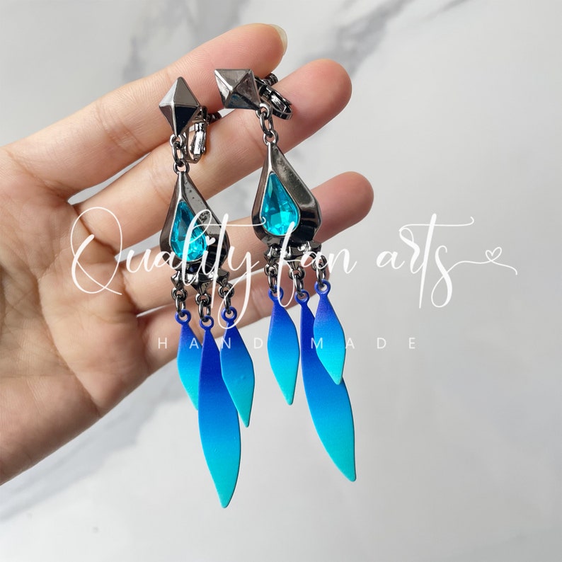 Pre-Order Honkai: Star Rail Aventurine Earring Pushback / Clip On * Single One / A Pair, Aventurine Cosplay Accessory 砂金 アベンチュリン