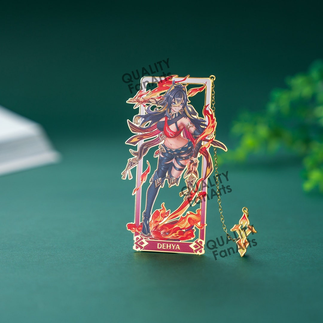 Original Genshin Impact Dehya Bookmark Gift Set, Genshin Copper