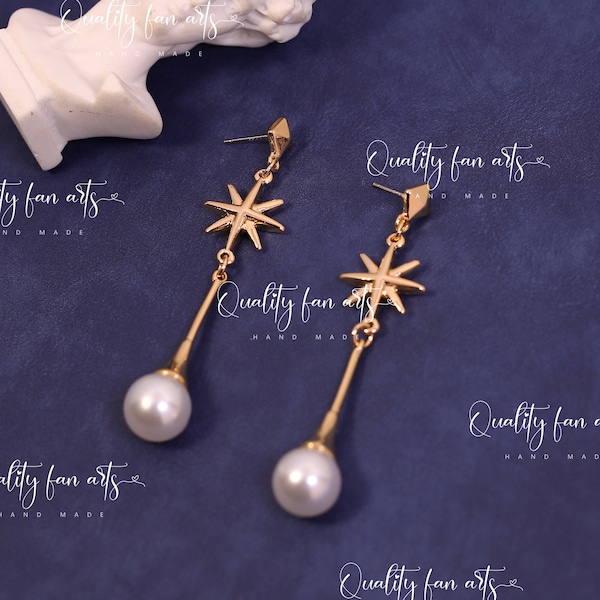 Honkai: Star Rail Robin Earrings Pushback / Clip On * Single One / A Pair, Robin Cosplay Accessory 知更鳥 로빈 ロビン