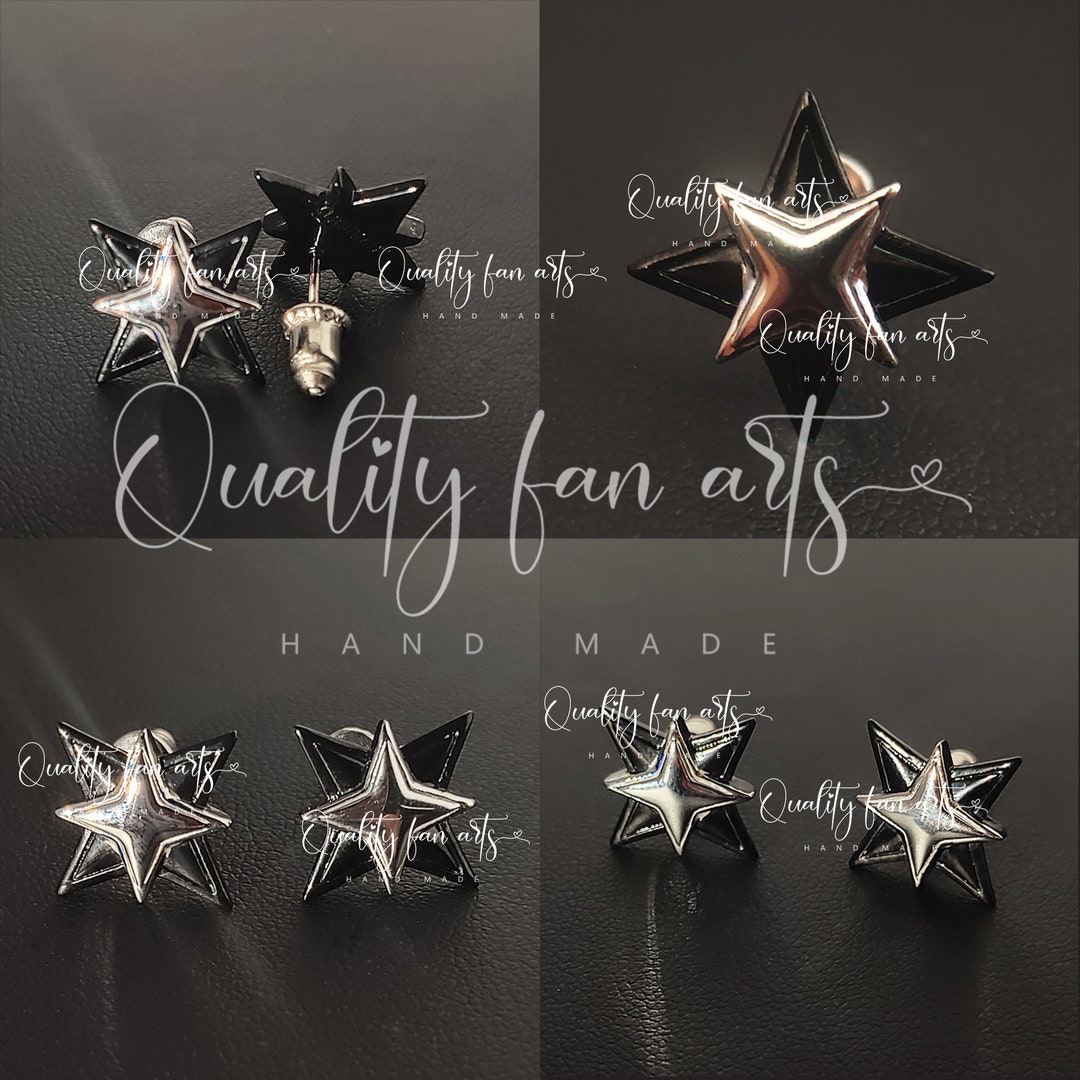 Boucles D'oreilles Croix Noire Et Blanche Arlecchino Genshin Impact - Acrylique Et Acier, Neuf Avec étiquettes