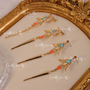Final Fantacy XIV Warg Earring * Single One / A Pair for Both Cosplay & Daily Use, Pushback / Clip-On