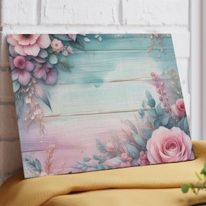 Floral Wood Design Glass Cutting Board- Floral Design Chopping Board- Tempered Glass Kitchen Decor - Unique Kitchen Gift - Housewarming Idea