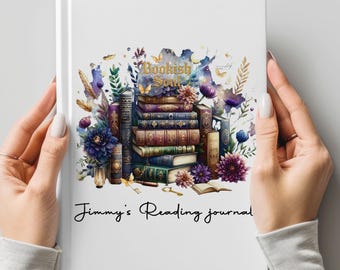 Personalized Reading Journal, Reader Tracker, Book Lover Gifts, Reading Log Gift, Books Custom Text-Quote