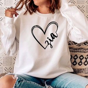 Zia Sweatshirt Gift For Auntie, Zia Shirt For Italian Aunt, Pregnancy Announcement Sweater, Gift For Zia, Zia Heart Shirt Baby Announcement