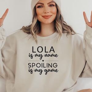 Lola Sweatshirt, Filipino Grandma Gift, Personalized Lola Crewneck, Custom Lola Shirt, Lola Birthday Gift, New Yr, Christmas or Mother’s Day