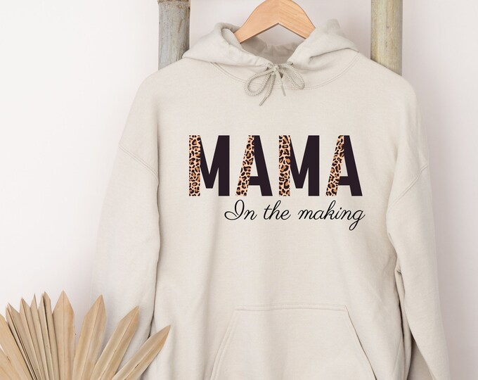 Mama In The Making Hooded Sweatshirts For Women, Pregnant Shirt, Mom To Be, Pregnancy Announcement Sweatshirt, Hooded Maternity Shirt