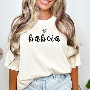 Babcia Shirt, Gift For Polish Grandmother, Polish Pregnancy Announcement Shirt, Babcia Love Heart Tees, Polish Grandma Gift, New Babcia Gift