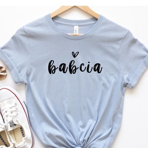Babcia Shirt, Gift For Polish Grandmother, Polish Pregnancy Announcement Shirt, Babcia Love Heart Tees, Polish Grandma Gift, New Babcia Gift