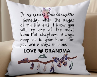 Granddaughter Pillow from Grandparents: Sentimental Hug Cushion