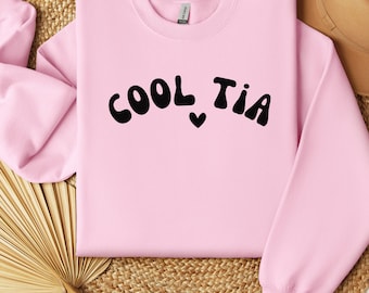 Cool Tia Sweatshirt, Spanish Aunt Gift, Cozy Family Apparel