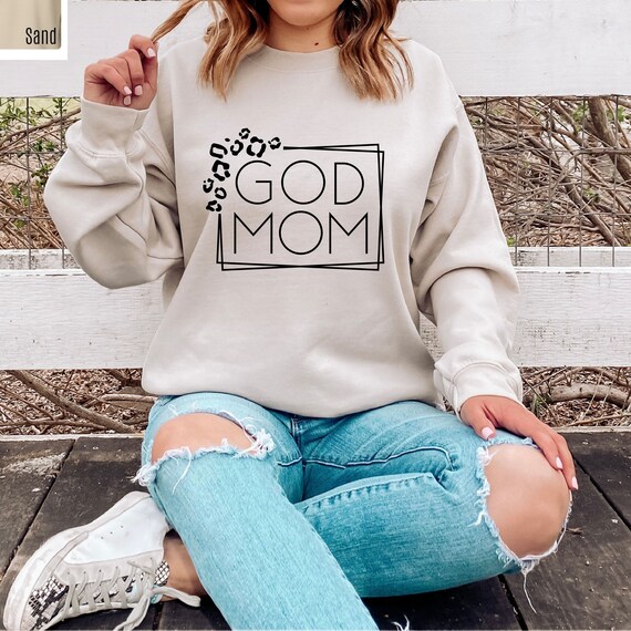 God Mom Shirts Sweatshirt for God Mother Baby Announcement Etsy