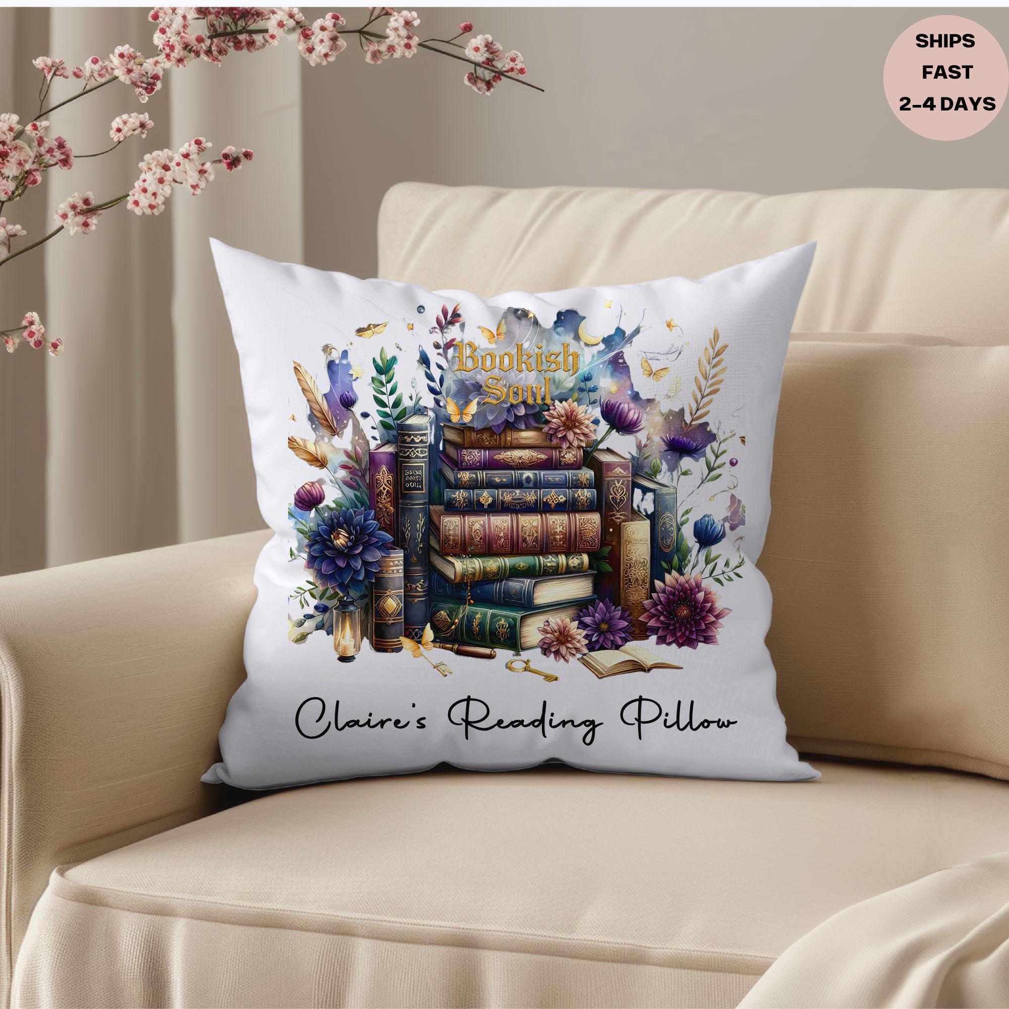 Personalized Reading Pillow, Book Lover Gift, Custom Books Pillows ...