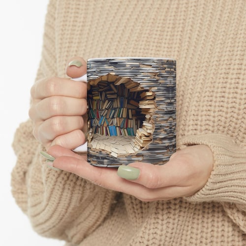 Mugs de lecture, cadeau pour les amoureux des livres, tasse de lecture d'étagère, tasse de livres, cadeaux de fantaisie pour recoins de bibliothécaire