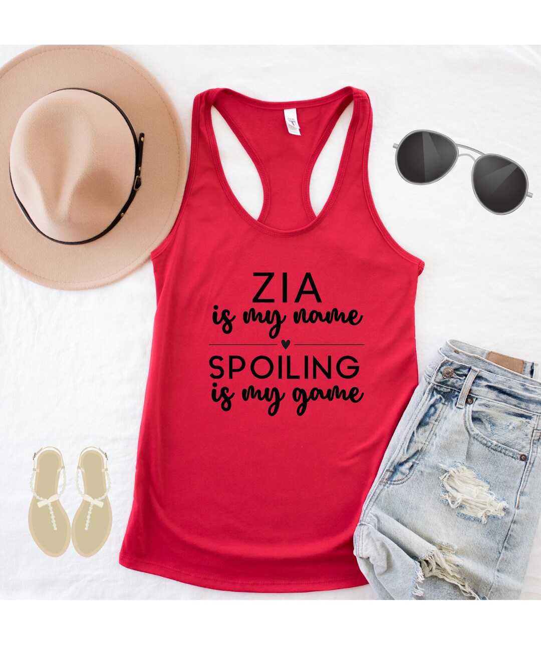 Zia Gifts for Aunt Zia Tank Zia is My Name Spoiling is My Etsy