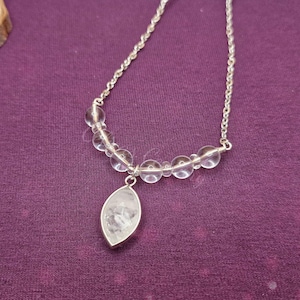 Silver Charm Clear Quartz Necklace  • Necklace Pagan Witch Fall Vibes Simple Jewelry Jewellery Bergkirstall Silber