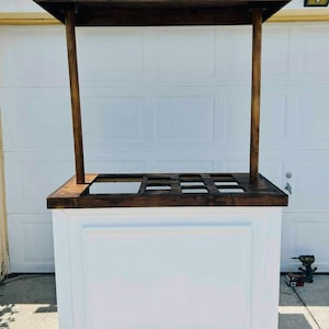 Folldable Charcuterie Cart with Roof