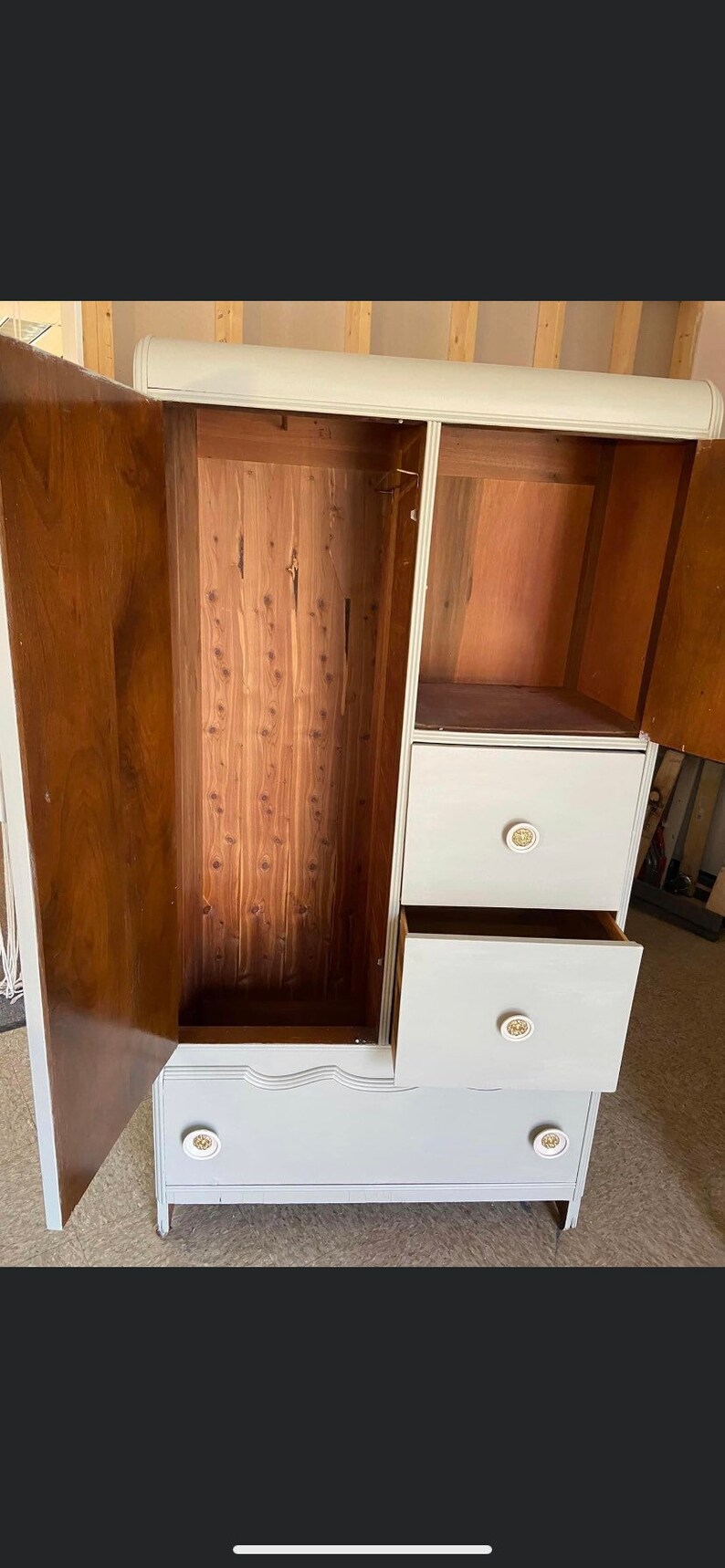 Antique Cedar Chifferobe/wardrobe Etsy