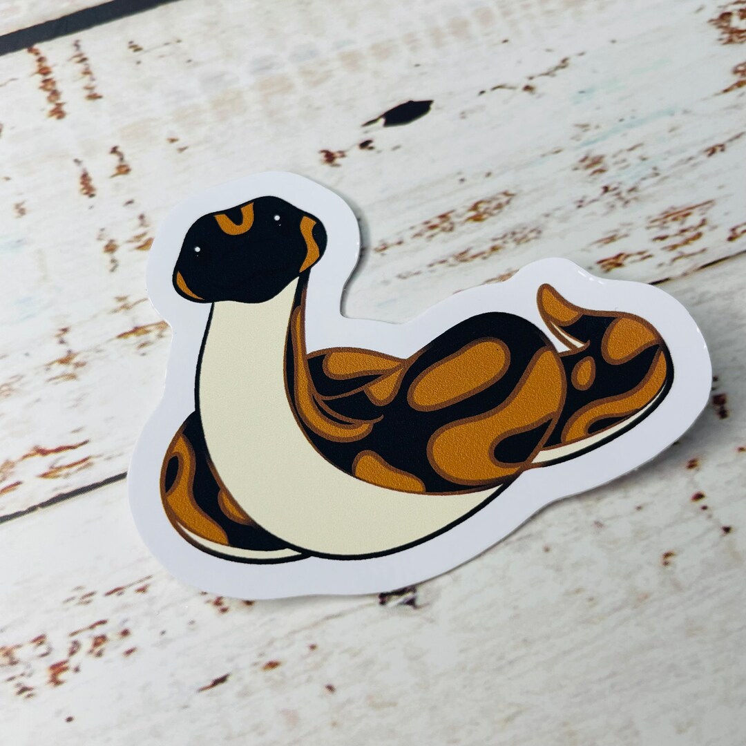 STICKER: Small Cinnamon Ball Python Aesthetic Stickers, Snake Sticker ...