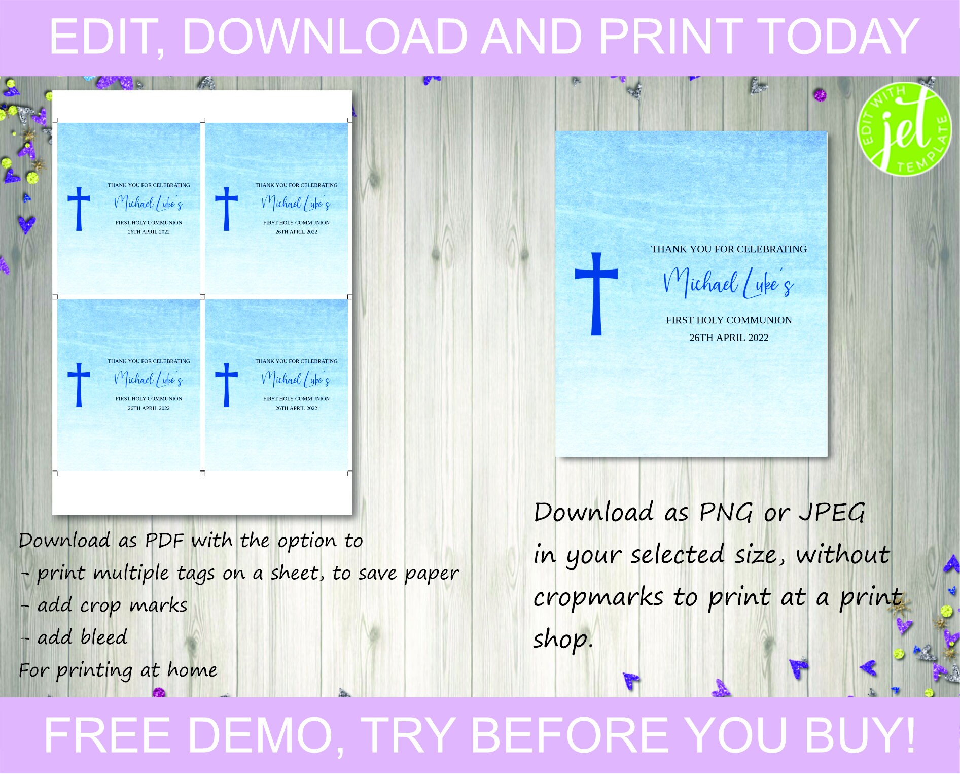 First Holy Communion Chocolate Bar Template Digital Chocolate - Etsy