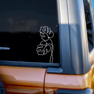 Monstera Leaf Decal | Botanical Leaf Sticker | Vinyl Sticker for Tumbler, Laptop | Plant Lover Gift | Window Sticker | Car Decal for Women