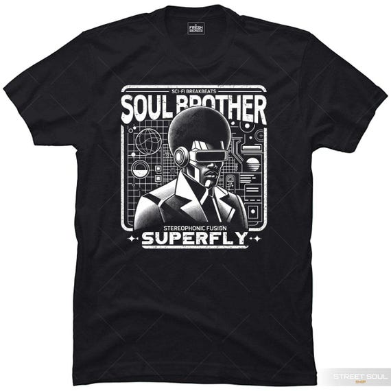 Camiseta Urban Sci-Fi Beats, camiseta de robot afro de hip hop