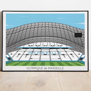 Marseille, Marseille Stadium, France, Ligue 1, Football Poster, Marseille Poster, Football Fans,