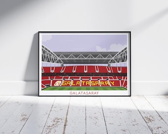 Galatasaray Stadium Art Print: Turkish Football, Nef Stadium (Printable)