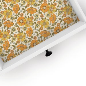 Jackie| Drawer Liner | Floral Design | Shelf Liner | Contact Paper | Home Decor | Peel and Stick | Adhesive & Non Adhesive