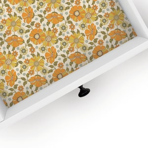 Jackie| Drawer Liner | Floral Design | Shelf Liner | Contact Paper | Home Decor | Peel and Stick | Adhesive & Non Adhesive