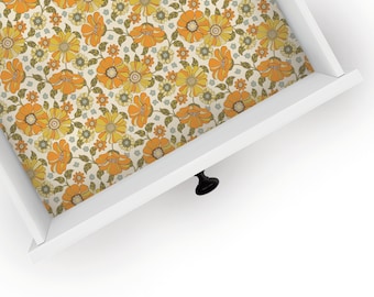 Jackie| Drawer Liner | Floral Design | Shelf Liner | Contact Paper | Home Decor | Peel and Stick | Adhesive & Non Adhesive