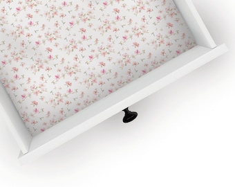 Camellia | Drawer Liner | Floral Design | Shelf Liner | Contact Paper | Home Decor | Peel and Stick | Adhesive & Non Adhesive