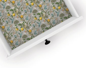 Light Green Vintage Rose Adhesive Shelf Liner - 17.7" X 99" Roll, PVC Self-Stick, Removable - View #2